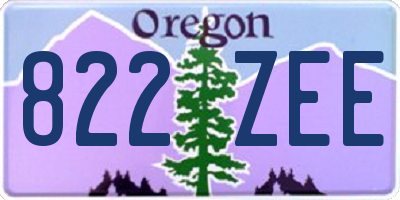 OR license plate 822ZEE