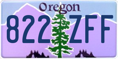 OR license plate 822ZFF