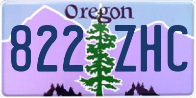 OR license plate 822ZHC