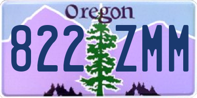 OR license plate 822ZMM