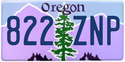 OR license plate 822ZNP