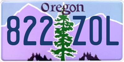 OR license plate 822ZOL
