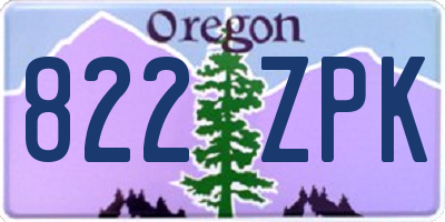 OR license plate 822ZPK