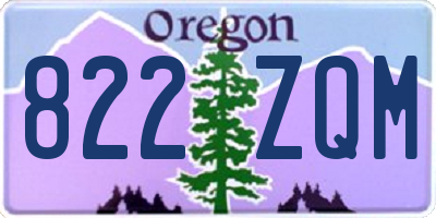 OR license plate 822ZQM