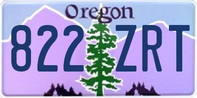 OR license plate 822ZRT