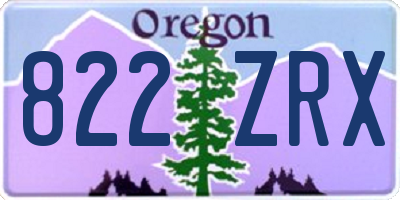 OR license plate 822ZRX