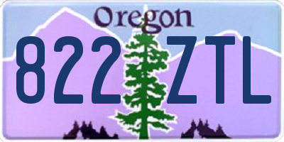 OR license plate 822ZTL