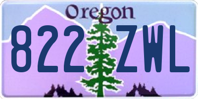 OR license plate 822ZWL