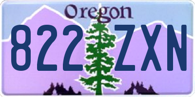 OR license plate 822ZXN