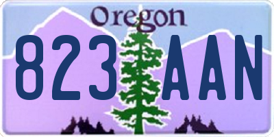 OR license plate 823AAN