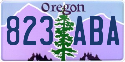 OR license plate 823ABA