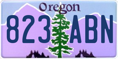 OR license plate 823ABN