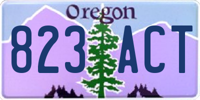 OR license plate 823ACT