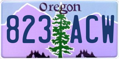 OR license plate 823ACW
