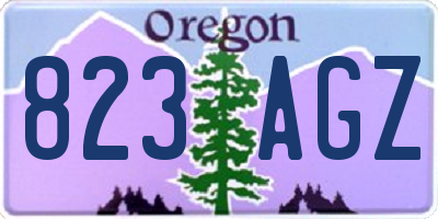 OR license plate 823AGZ