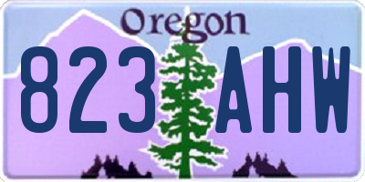 OR license plate 823AHW