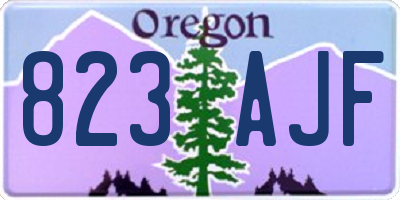 OR license plate 823AJF