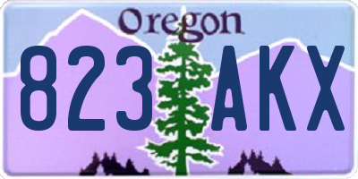 OR license plate 823AKX