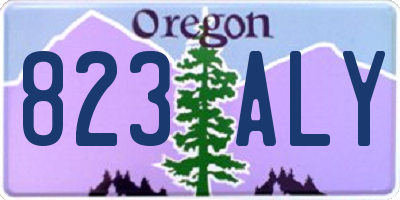 OR license plate 823ALY