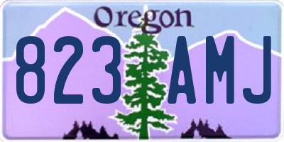 OR license plate 823AMJ