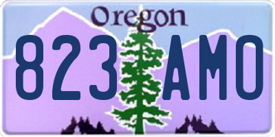 OR license plate 823AMO