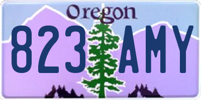 OR license plate 823AMY