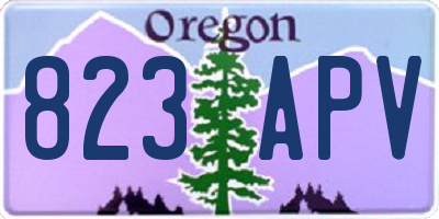 OR license plate 823APV