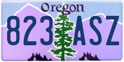 OR license plate 823ASZ
