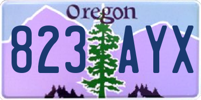 OR license plate 823AYX