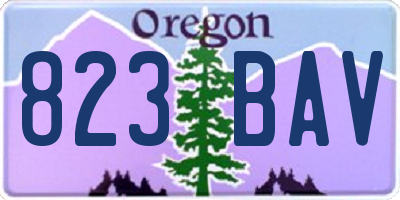 OR license plate 823BAV