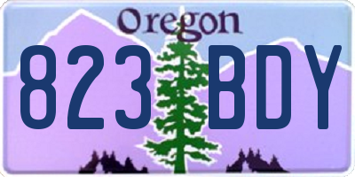 OR license plate 823BDY