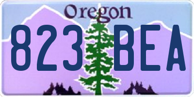 OR license plate 823BEA