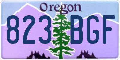 OR license plate 823BGF