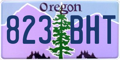 OR license plate 823BHT