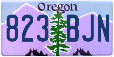 OR license plate 823BJN