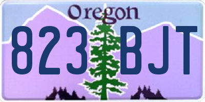 OR license plate 823BJT