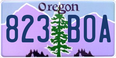 OR license plate 823BOA