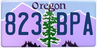 OR license plate 823BPA