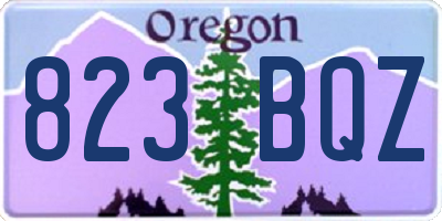 OR license plate 823BQZ