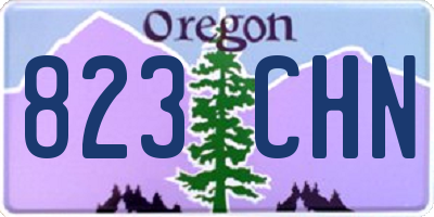 OR license plate 823CHN