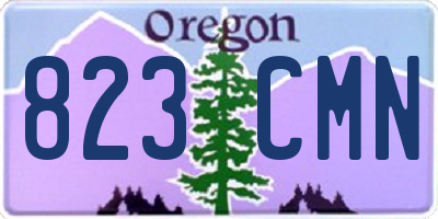 OR license plate 823CMN