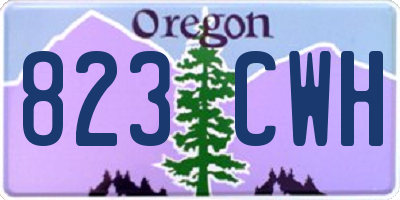 OR license plate 823CWH