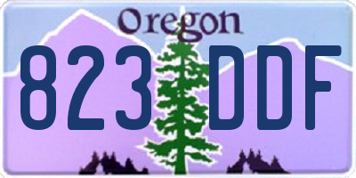 OR license plate 823DDF