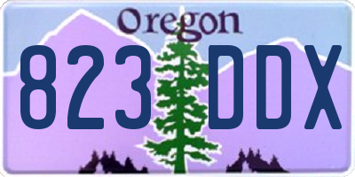 OR license plate 823DDX