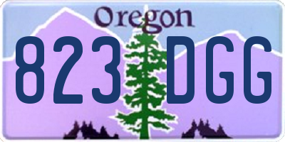 OR license plate 823DGG