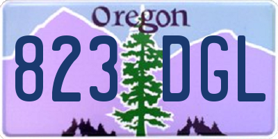 OR license plate 823DGL