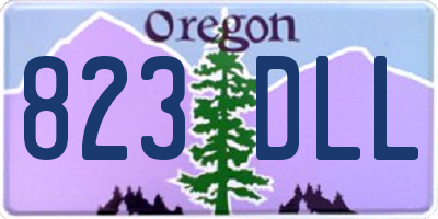 OR license plate 823DLL