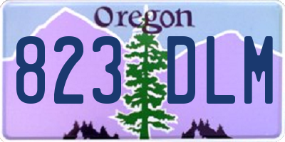OR license plate 823DLM