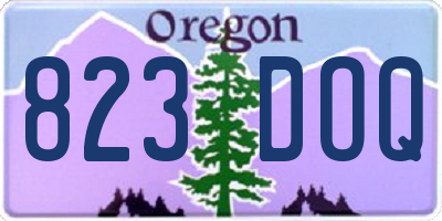 OR license plate 823DOQ