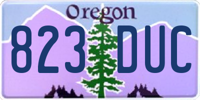 OR license plate 823DUC